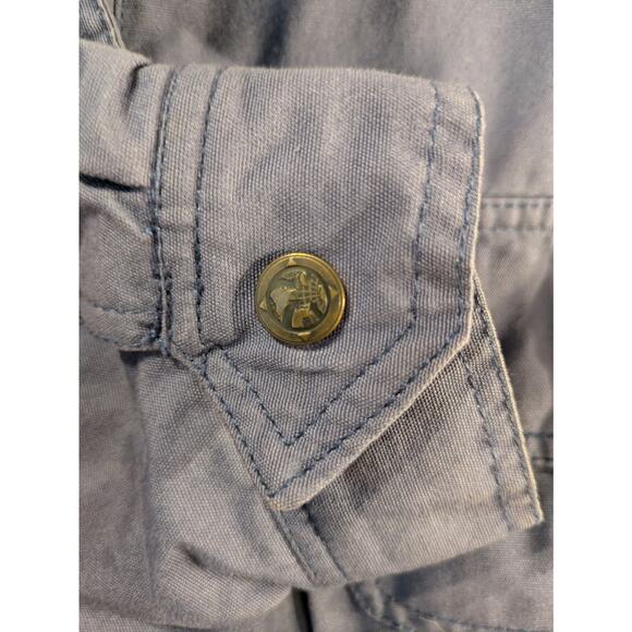 Eddie Bauer Vintage Chore Coat, Barn Jacket Leather Collar Utility Workwear - Picture 13 of 14